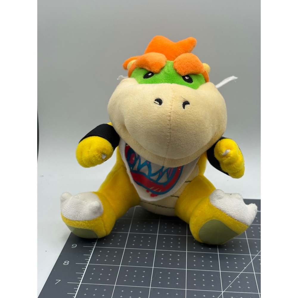 Super Mario Bowser Jr Plush Sanei Nintendo Yellow Koopa Spiked Shell 7 Inch